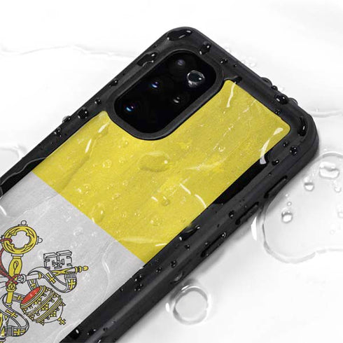 Vatican City Flag Distressed Galaxy S20 Plus Waterproof Case