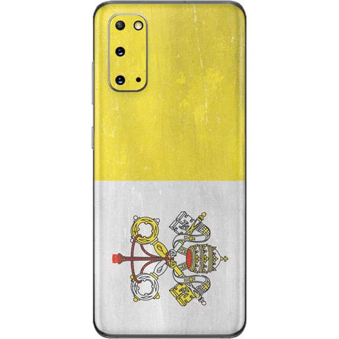 Vatican City Flag Distressed Galaxy S20 Skin
