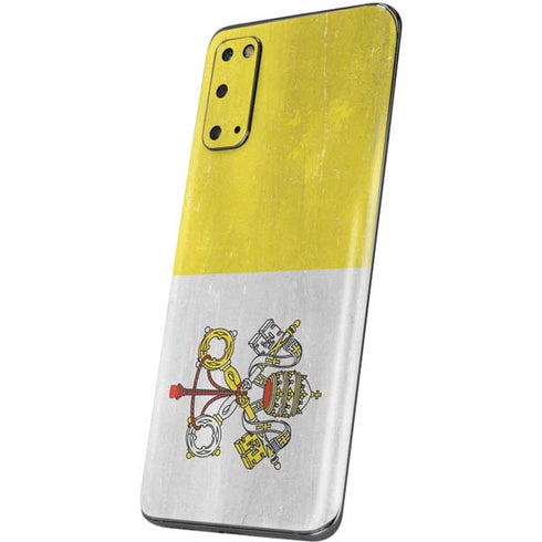 Vatican City Flag Distressed Galaxy S20 Skin