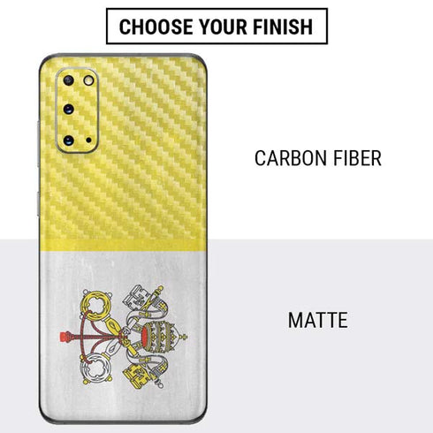 Vatican City Flag Distressed Galaxy S20 Skin