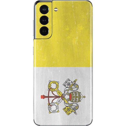 Vatican City Flag Distressed Galaxy S21 5G Skin