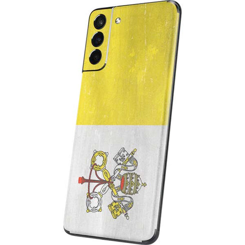 Vatican City Flag Distressed Galaxy S21 5G Skin