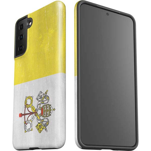 Vatican City Flag Distressed Galaxy S21 Plus 5G Pro Case