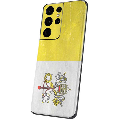 Vatican City Flag Distressed Galaxy S21 Ultra 5G Skin