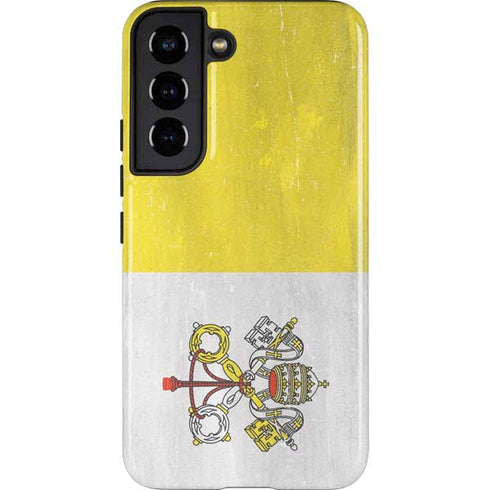 Vatican City Flag Distressed Galaxy S22 Pro Case