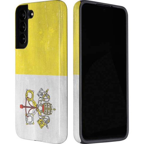 Vatican City Flag Distressed Galaxy S22 Pro Case