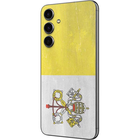 Vatican City Flag Distressed Galaxy S23 FE Skin