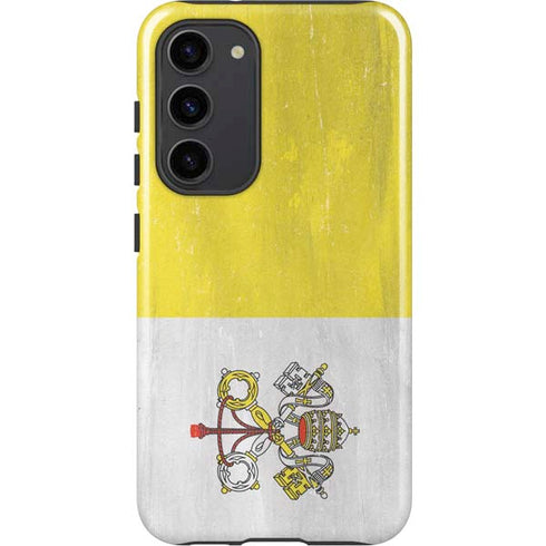 Vatican City Flag Distressed Galaxy S23 Plus Pro Case