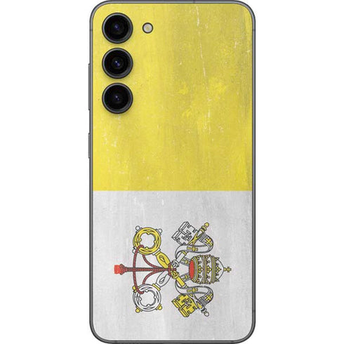 Vatican City Flag Distressed Galaxy S23 Plus Skin