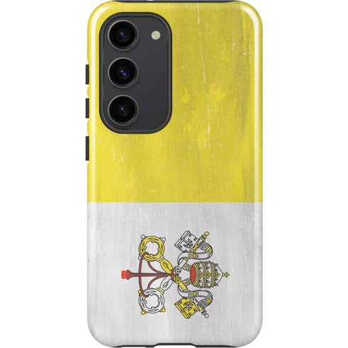 Vatican City Flag Distressed Galaxy S23 Pro Case