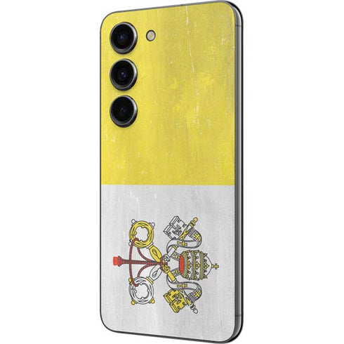 Vatican City Flag Distressed Galaxy S23 Skin