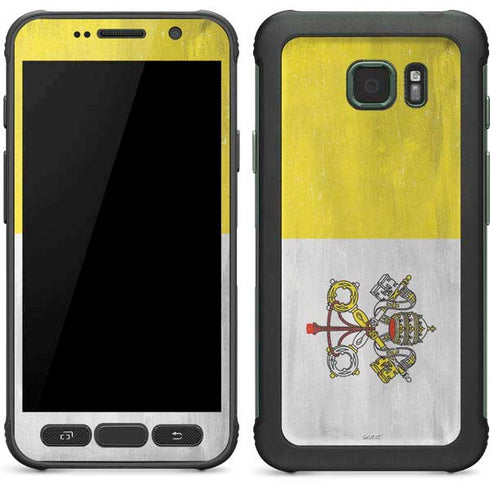 Vatican City Flag Distressed Galaxy S7 Active Skin
