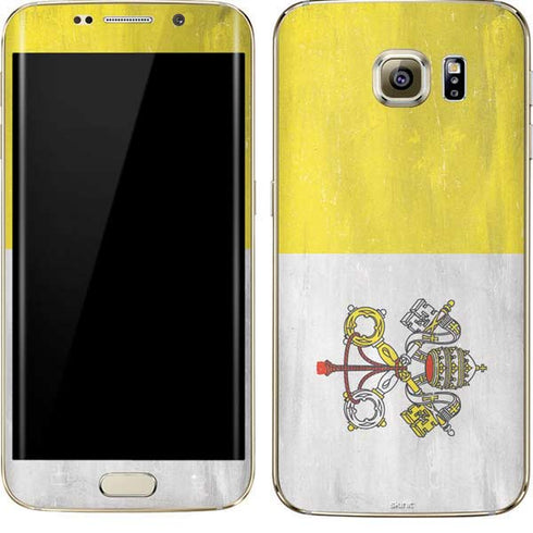 Vatican City Flag Distressed Galaxy S7 Edge Skin