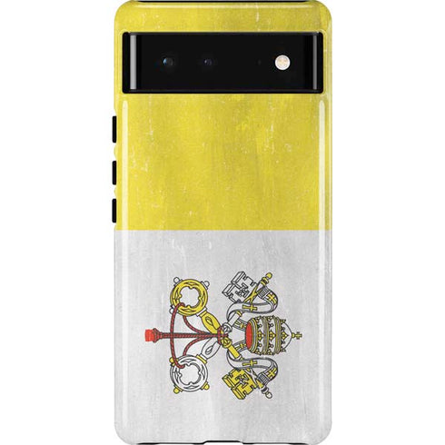 Vatican City Flag Distressed Google Pixel 6 Case