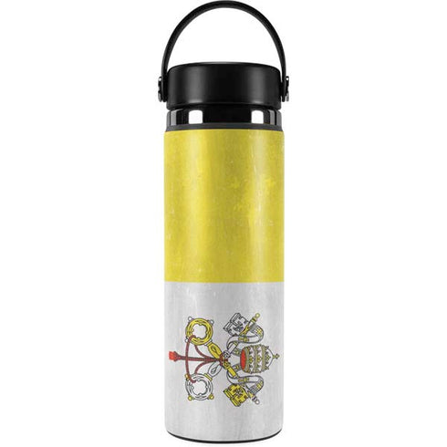 Vatican City Flag Distressed Hydro Flask 20oz Wide Mouth Skin