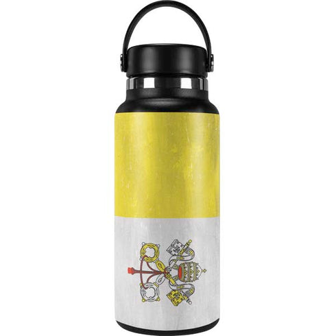 Vatican City Flag Distressed Hydro Flask 32oz Wide Mouth Skin