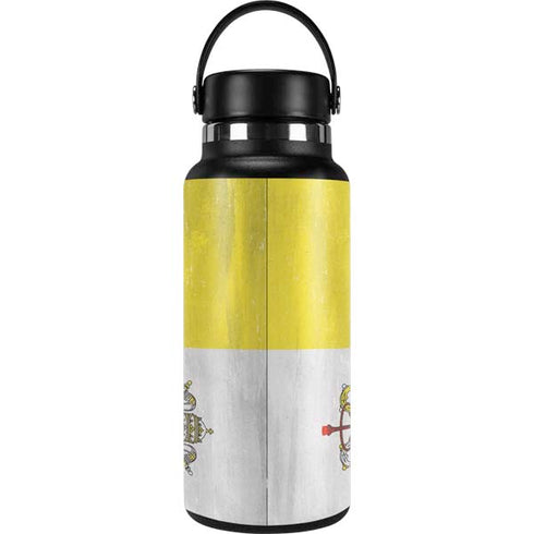 Vatican City Flag Distressed Hydro Flask 32oz Wide Mouth Skin