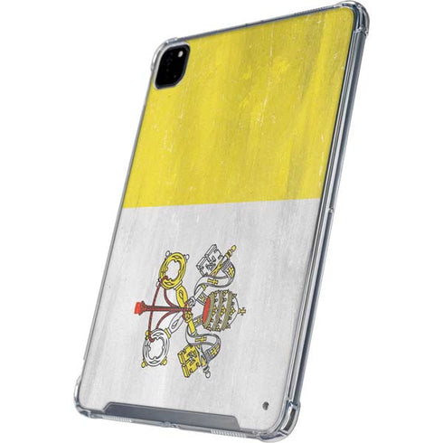 Vatican City Flag Distressed iPad Pro 12.9in (2020) Clear Case