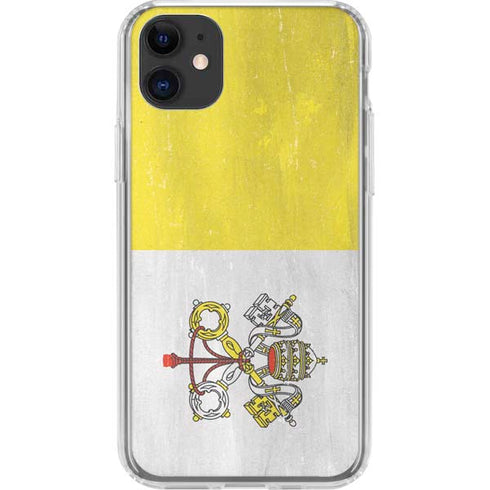 Vatican City Flag Distressed iPhone 11 Clear Case