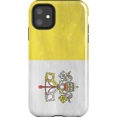 Vatican City Flag Distressed iPhone 11 Impact Case