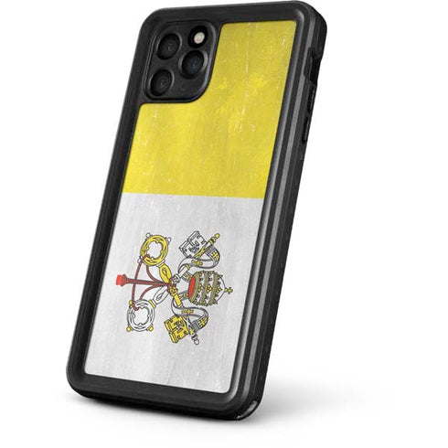 Vatican City Flag Distressed iPhone 11 Pro Waterproof Case