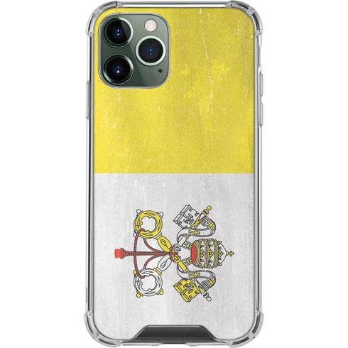 Vatican City Flag Distressed iPhone 12 Pro Clear Case