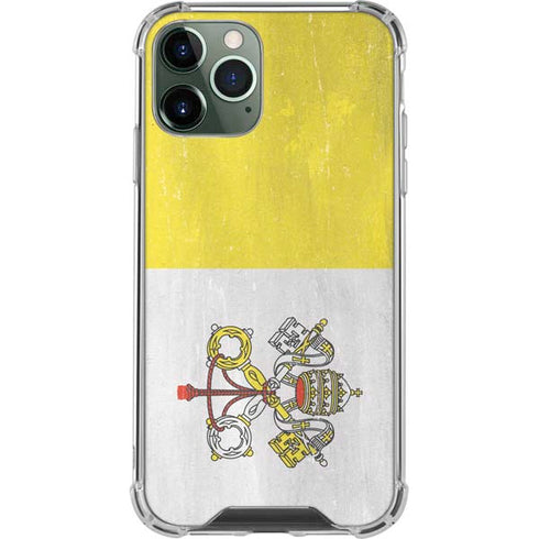 Vatican City Flag Distressed iPhone 12 Pro Max Clear Case