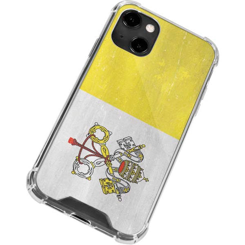 Vatican City Flag Distressed iPhone 13 Clear Case