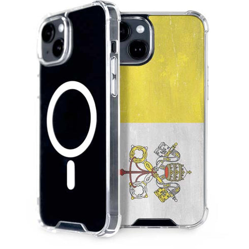 Vatican City Flag Distressed iPhone 13 MagSafe Case