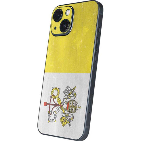 Vatican City Flag Distressed iPhone 13 Mini Skin