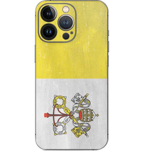 Vatican City Flag Distressed iPhone 13 Pro Skin