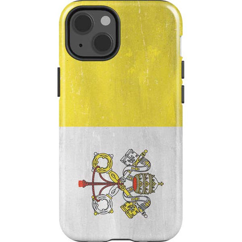 Vatican City Flag Distressed iPhone 14 Impact Case