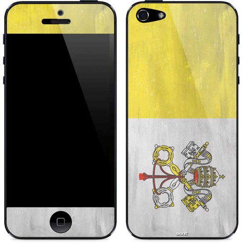 Vatican City Flag Distressed iPhone 5/5s/5SE Skin