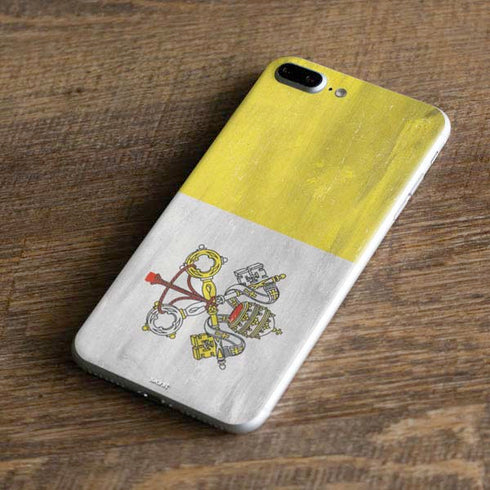 Vatican City Flag Distressed iPhone 7 Plus Skin
