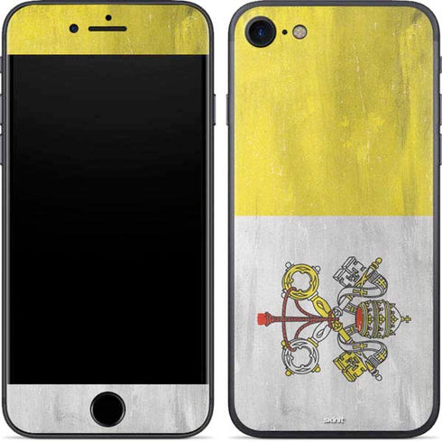Vatican City Flag Distressed iPhone 7 Skin