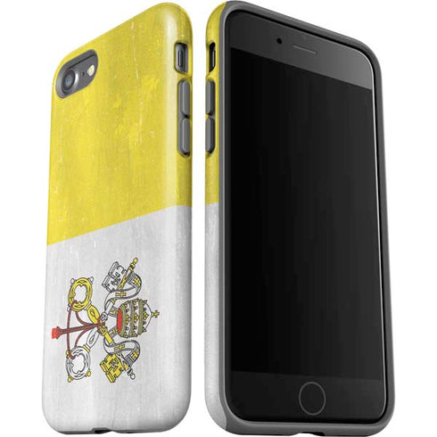 Vatican City Flag Distressed iPhone SE (2nd & 3rd Gen) Pro Case