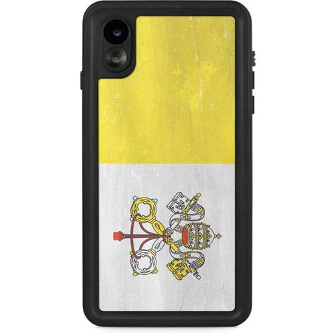 Vatican City Flag Distressed iPhone XR Waterproof Case