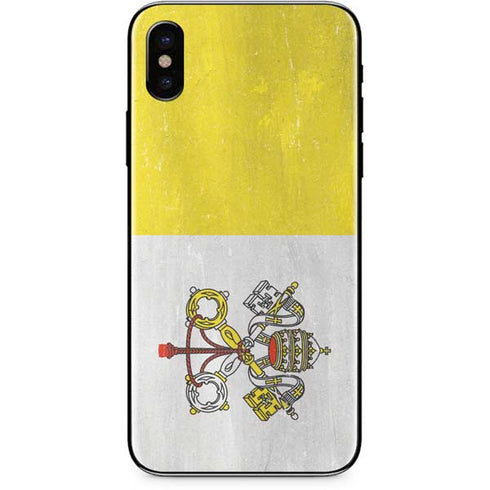 Vatican City Flag Distressed iPhone XS Max Skin