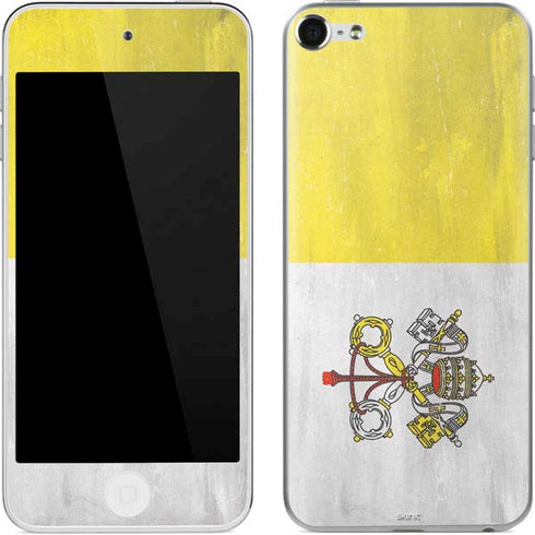 Vatican City Flag Distressed Apple iPod Skin