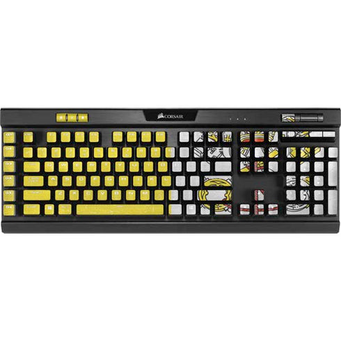 Vatican City Flag Distressed K95 RGB PLATINUM Mechanical Gaming Keyboard Skin