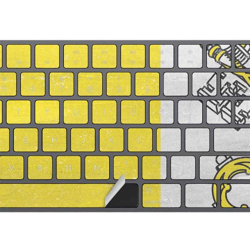 Vatican City Flag Distressed Magic Keyboard with Numeric Keypad Skin