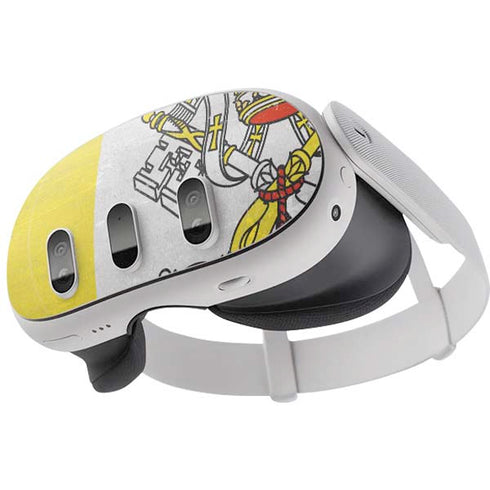 Vatican City Flag Distressed Meta Quest 3 Skin