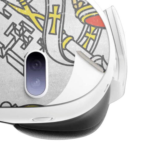 Vatican City Flag Distressed Meta Quest 3 Skin