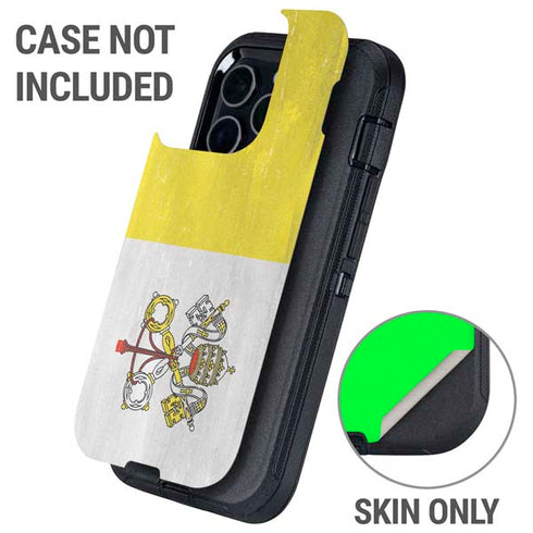 Vatican City Flag Distressed Otterbox Defender iPhone Skin
