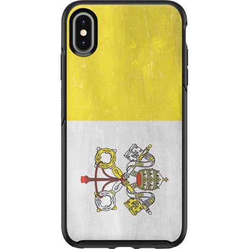 Vatican City Flag Distressed Otterbox Symmetry iPhone Skin