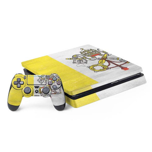 Vatican City Flag Distressed PS4 Slim Bundle Skin