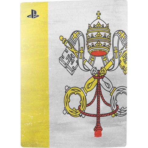 Vatican City Flag Distressed PS5 Digital Edition Console Skin