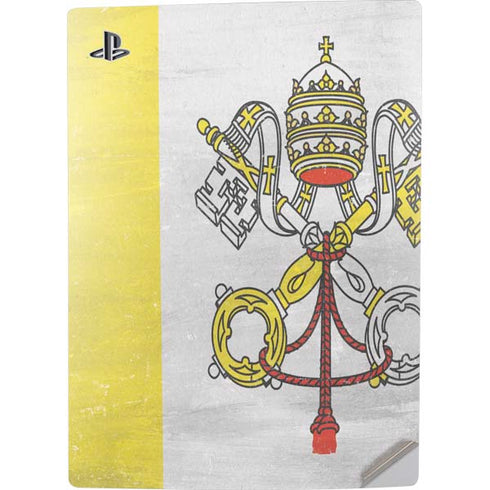 Vatican City Flag Distressed PS5 Digital Edition Console Skin