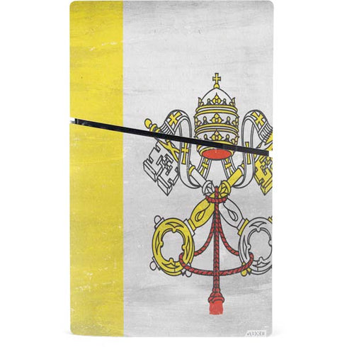 Vatican City Flag Distressed PS5 Slim Digital Edition Bundle Skin