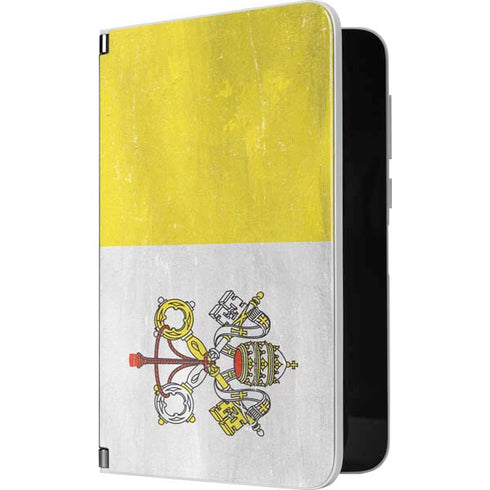 Vatican City Flag Distressed Surface Duo Skin